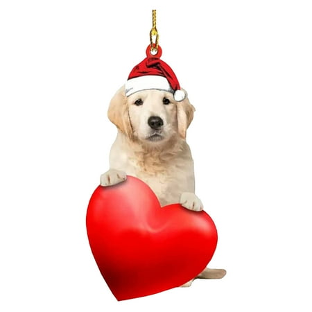 

BNisBM Dog Heart Ornament Ornament Christmas Tree Ornament Christmas Decoration Gifts Son Daughter Car Ornament Hanging Breakthrough