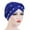 Blue, variant on Herrnalise Women Beading India Hat Muslim Ruffle Chemo Beanie Turban Wrap Cap