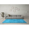 thumbnail image 3 of Ahgly Company Indoor Square Persian Light Blue Traditional Area Rugs, 5' Square, 3 of 4