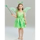 thumbnail image 4 of Disfraz de Tiana de Hada de Navidad para niñas, vestido de princesa de campana Tinker, alas de elfo, diadema, varita, vestidos de fiesta de cumpleaños elegantes, 4 of 5