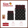 thumbnail image 3 of Cauagu Mallards And Snowflakes Print Christmas Linen Gift Bag,Christmas Goody Gift Bags with Plaid Drawstrings Xmas Presents Bags Holiday with Gift Tag Cards-Black, 3 of 8