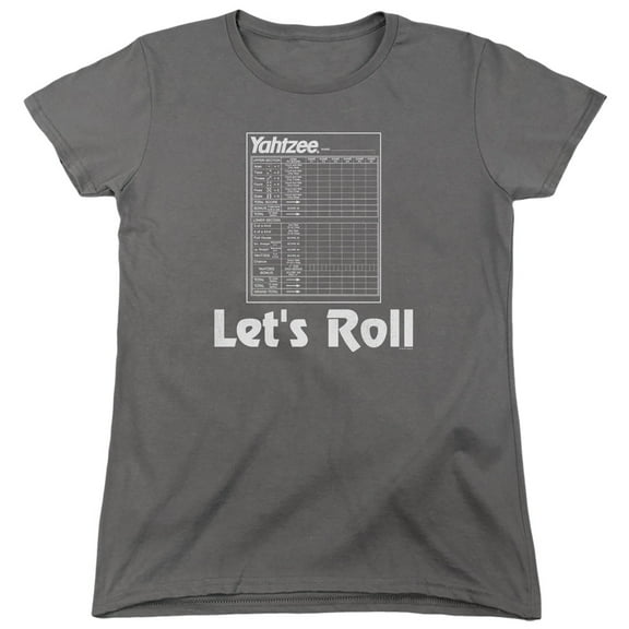 Yahtzee Lets Roll S/S Women's T-Shirt Charcoal