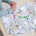 thumbnail image 6 of EFGYYF Kid DIY Hand Painted Homewear Set Colouring Pajama Sets For Boy And Girl Can Play With And Wear Whiteï¼6-7 Years, 6 of 7
