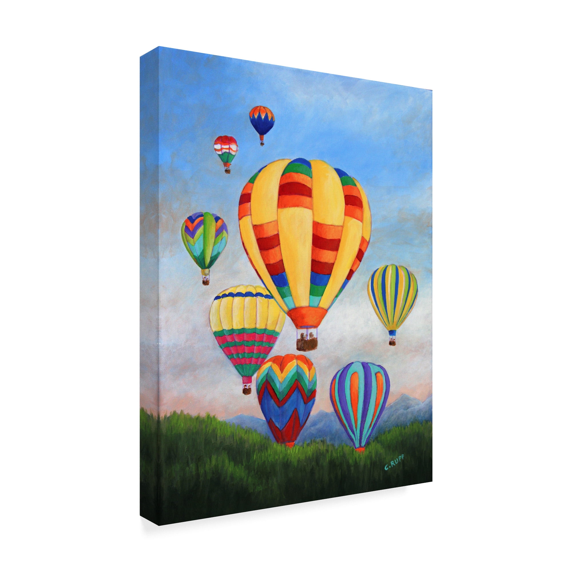 Trademark Fine Art 'Sunrise Balloons' Canvas Art by Carol J Rupp