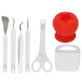 thumbnail image 2 of Vinyl Weeding Tools Set  , Craft Tools Set Accurate Cutting Grip Function 7PCS  For Silhouettes For Lettering For Cameos Red, 2 of 8