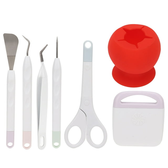 Vinyl Weeding Tools Set , Clear Debris DIY Production Craft Tools Set Prevent Tearing For Cameos For Silhouettes For Lettering Red