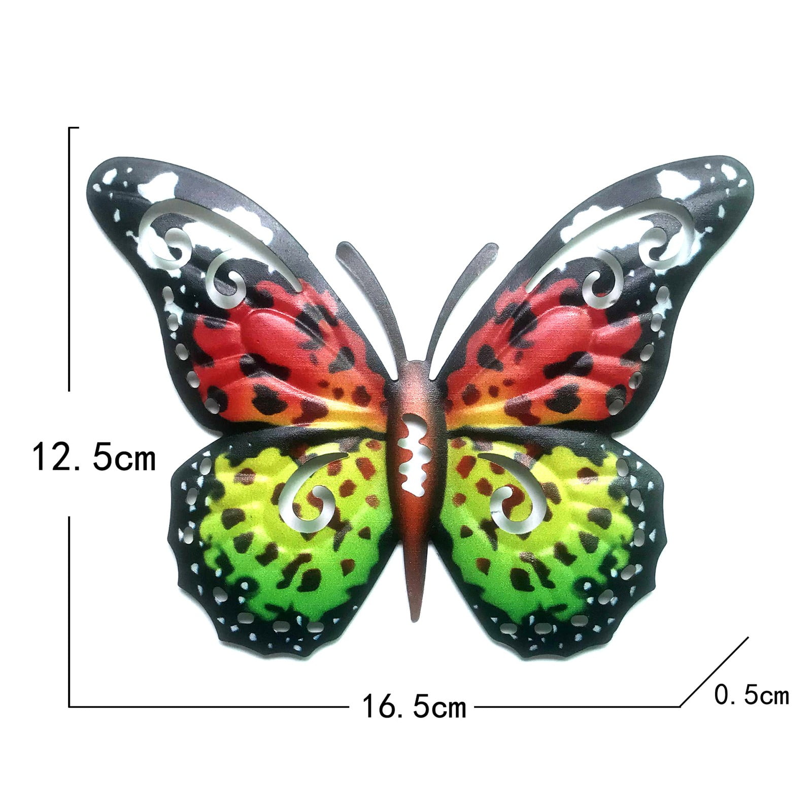 Pack of 1/4 Large Metal Butterflies Garden Ornament Butterfly Wall Art Decor