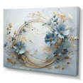 thumbnail image 2 of Designart "Wreathed In Blue And Gold Botanical Melody V" Wreath Canvas Art Print, 2 of 7