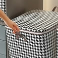 Adyi Houndstooth Storage Bag Large Capacity Folding Clothes Portable