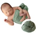 thumbnail image 4 of Zeroest Fotografía recién nacido Envoltura elástica Niño Niña Envolturas para bebés Accesorios de fotografía Accesorio para fotografía de bebé Manta elástica para bebé (Verde), 4 of 5