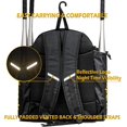thumbnail image 3 of Ksports Baseball Bag Black/Yellow Backpack for Baseball, T-Ball & Softball Equipment & Gear for Youth and Adults - Holds Bats, Helmet, Gloves, Gear - Shoe Compartment & Fence Hook, 3 of 10
