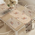 thumbnail image 2 of Ambesonne Meadow Table Runner & Placemats, Pastel Flourish with Rural, Placemat 4 pcs + Runner 16"x90", Peach Ginger and Ruby, 2 of 2