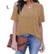 thumbnail image 5 of Blusa Minnieouse con Cuello en V estética holgada Caqui L, 5 of 5