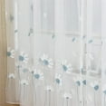 thumbnail image 4 of Tassel Lace Sheer Curtain, Floral Embroidered Window Scarf Valance for Door Room Divider, Light Filtering Breathable Polyester Panel, Extra Long Decorative Home Decor, 4 of 6