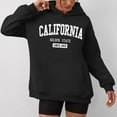 thumbnail image 4 of Womens Fall Winter Fashion Hoodies Los Angeles Letter Print Pullover Sweatshirts Long Sleeve Casual Tops with Pocket, 4 of 6
