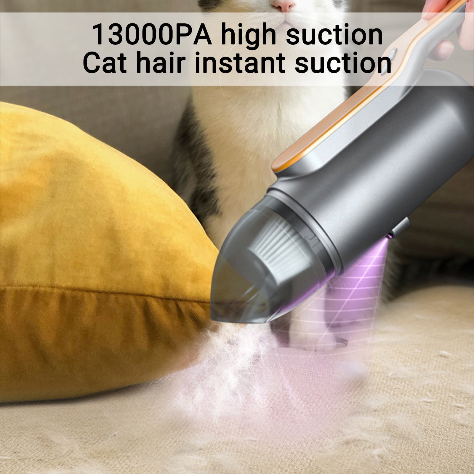 ESULOMP Small Handheld Vacuum,USB Rechargeable,Easy to Clean Desktop,Keyboard,Drawer,Car Interior and Other Crevices,Small Spaces
