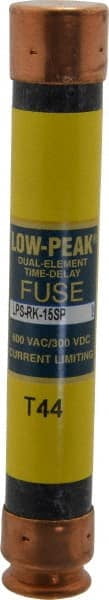 Cooper Bussmann 300 VDC, 600 VAC, 15 Amp, Time Delay General Purpose Fuse Fuse Holder Mount, 127mm OAL, 100 at DC, 300 at AC (RMS) kA Rating, 13/16" Diam