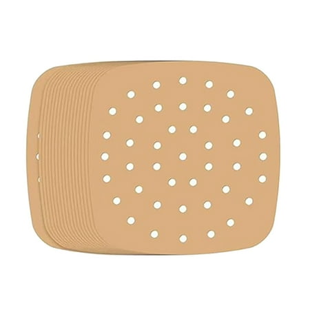

Xinqinghao Air Fryer Parchment Paper 200 Pcs 8.5 inch Square Perforated Parchment for Air Fryer Steaming Basket and More Brown