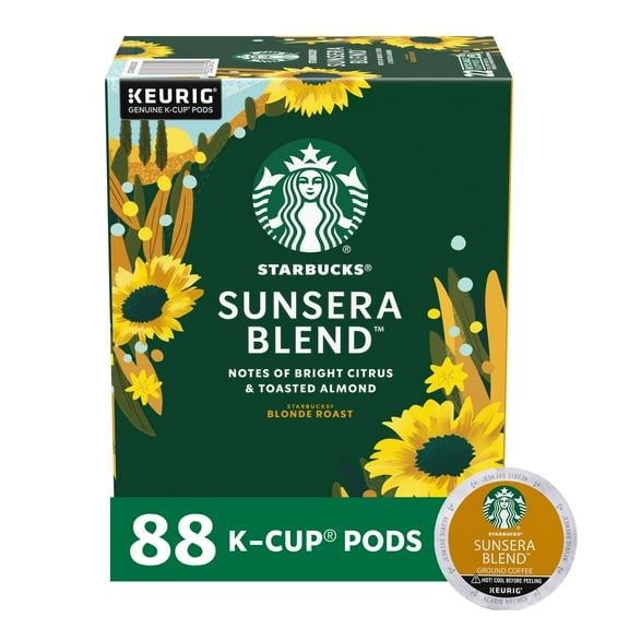 Starbucks Sunsera Blend, Keurig K-Cup Coffee Pods, 100% Arabica, 88 Count