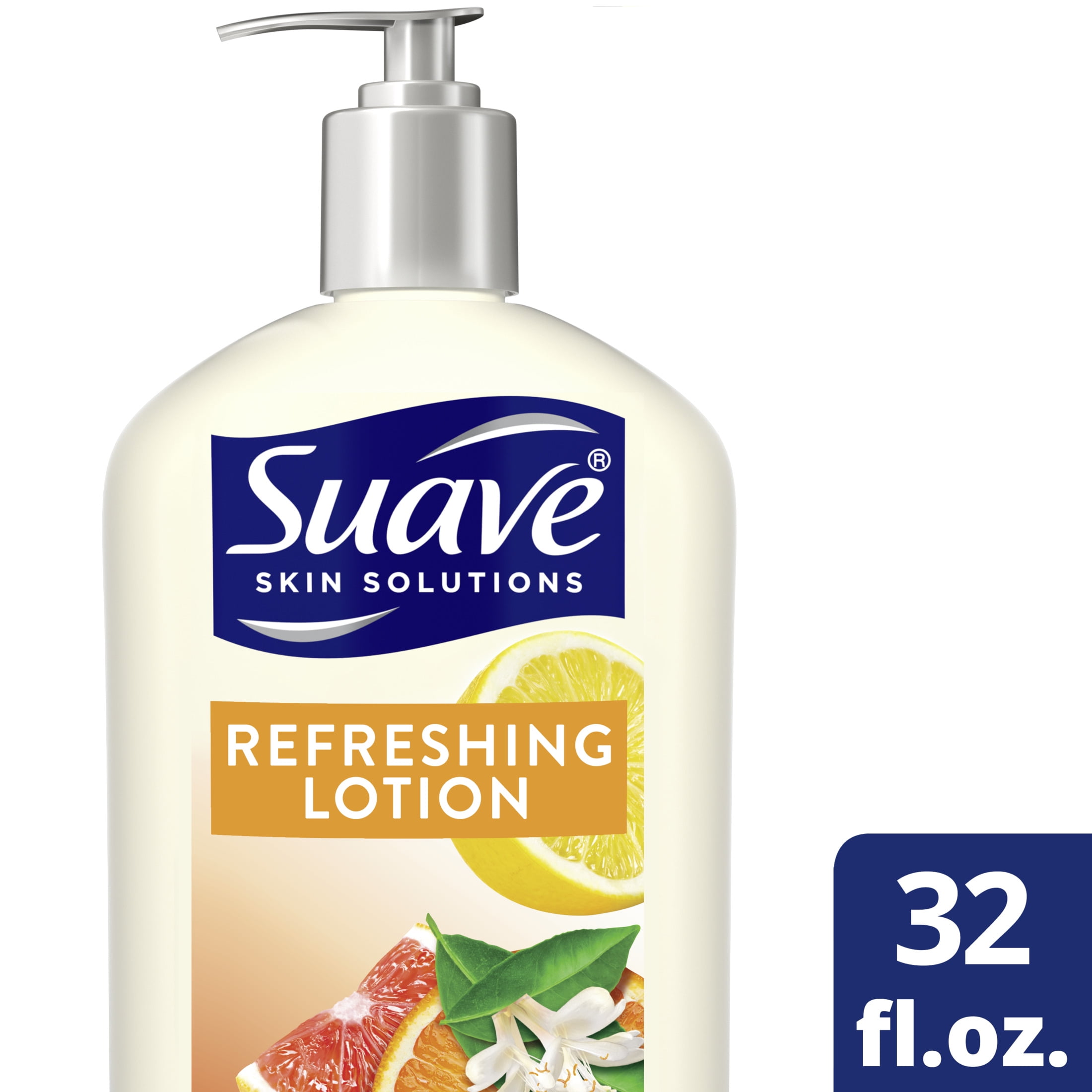 Suave Skin Solutions Body Lotion, Refreshing Body Lotion for Dry Skin, Citrus Blend 32 oz