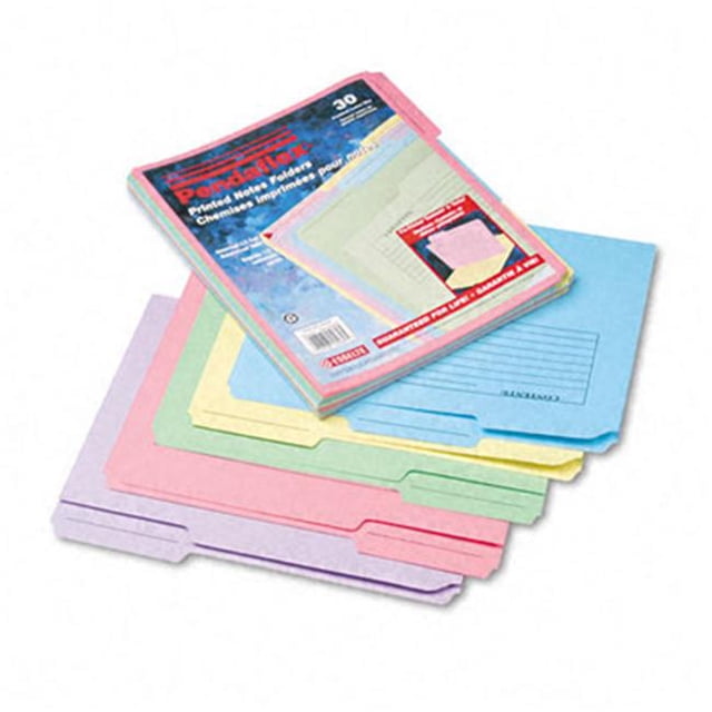 In Note Folder Esselte Pendaflex Printed Notes Folders 1/3 Cut Top Tab Letter Assorted ...