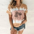 thumbnail image 2 of IROINNID Women Summer Sexy Gradient Graphic Print Comfy Regular Women Short Sleeves Top, 2 of 4