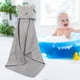 thumbnail image 2 of Bebé Toalla con capucha Lavar Bañera Albornoz de playa Toallas infantiles Gris Sunnimix Toallas con capucha de Babie, 2 of 7