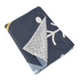 thumbnail image 2 of 31"x41" Super Soft Blanket with Double Layer Dotted Backing Cozy Dotted Fleece Blanket for 6M-5Y, Red-fox Printed, 2 of 8