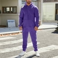 thumbnail image 4 of CONZONE Mens Sweatsuit 2 Piece Sets Casual Men's Jogging Tracksuit Set Solid Color Pullover Hoodie Pants Sweat Suit for Men Cozy Fall Winter Athletic Track Suit Outfits, 4 of 8