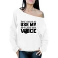 thumbnail image 1 of Awkward Styles Women's Don't Make Me Use My Bowling Mom Voice Graphic Off Shoulder Tops Oversized Sweatshirt Black Sport Moms Gift, 1 of 4