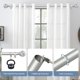 thumbnail image 3 of Barra de cortina TVWOO de cristal plateado con ventana ajustable de 90 a 224 cm, 3 of 9