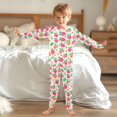 thumbnail image 6 of Dailycode Cotton Pajama Set Snug Fit Long Sleeve Top and Pants for 18M-8Y Cute Strawberry, 6 of 7