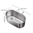 thumbnail image 3 of Stainless Steel Drain Rack Functional Hanging Strainer Filter for Side Drain Solutions, 3 of 7