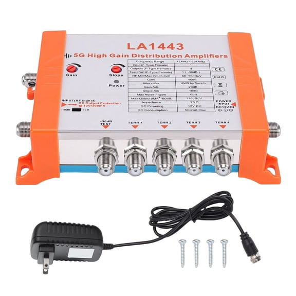 Sorven Cascading Distribution Channel 4 Channel TV Modulator Distribution Amplifier IRS Cascading 45dB High Gain Support 5G LTE Filter
