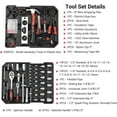 thumbnail image 3 of Riedhoff 800-Piece Mechanic Tool Box Set, with Trolley Case, Black & Silver, 3 of 5