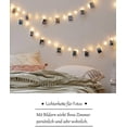 thumbnail image 3 of Cadena de luces LED de 10 m, 100 con clips para fotos de 50 piezas, luces de cadena USB para decoración de pared de fotos y fiesta de cumpleaños, blanco cálido, 3 of 3