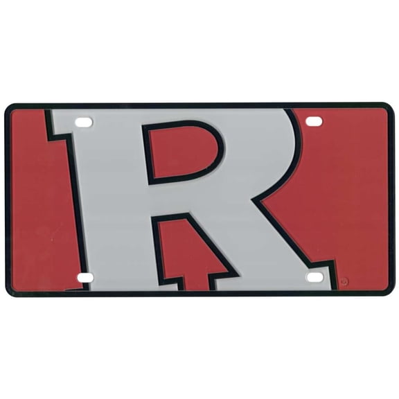 rutgers scarlet knights full color mega inlay license plate