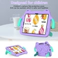 thumbnail image 4 of ELEHOLD Kids Friendly Case for iPad 10th Gen 10.9" 2022, EVA + Hard PC Hybrid Shockproof Full Body Protective Multi-Angle Kickstand Case Cute Cover with Handle Grip for iPad 10th Generation, Purple, 4 of 6