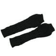 thumbnail image 1 of Guantes de invierno cálidos sobre el codo para mujer, guantes largos sin dedos tejidos con medio dedo abierto, guantes de lana, calentador de brazos, 1 of 6