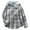 Blue#hooded jacket, variant on YOIAVAIOY Women's Plaid Hoodies Drawstring Hooded Shirt Jackets Button Down Shacket Jacket Casual Athletic Outerwear with Pocket Purple XXL