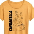thumbnail image 3 of Disney Princess - Cinderella Sketch - Women's Short Sleeve Graphic T-Shirt, 3 of 6