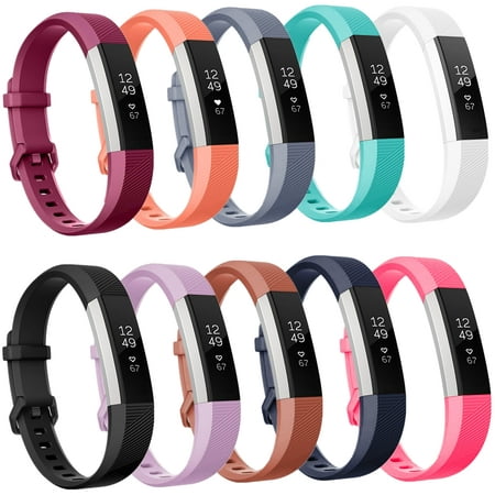 Moretek Silicone Fitbit Alta Bands Pack of 10 Large Women