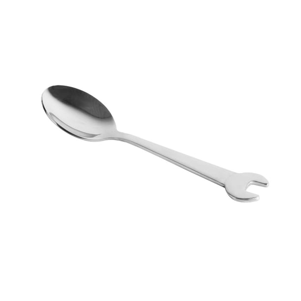Advancent Vajilla Forma de llave Tenedor de café Cuchara Cortadora de portátil de acero inoxidable Mostrada Cuchara de té con llave inglesa Advancent HA003621-05