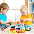 thumbnail image 3 of Día Internacional del Niño Regalo del Día del Niño, juego de juguetes Montessori, forma de clasificación, forma de apilamiento, juego de clasificación de colores, juguete apilable, adecuado para niños mayores de 3 años brillar Electrónica, 3 of 5