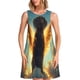 thumbnail image 1 of Balery Golden Cloud Winged Dog Vestidos de verano para mujer con estampado: vestido holgado sin mangas, vestido playero informal y cómodo para días calurosos., 1 of 7