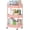 Pink, variant on 4-Tier Plastic Rolling Utility Cart with Wheels for Storage, Black | Multi-Functional Storage Trolley, for Office, Living Room, Kitchen, Bathroom,Movable Organizer,Space-Saving,Easy to assemble