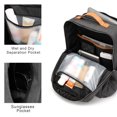 thumbnail image 4 of Waterproof Polyester 15.6 Inch Laptop Backpack - 19L Capacity, Ergonomic Padded Straps, Multiple Compartments for Business, Travel, School - Unisex Design, Durable Tear-Resistant Casual Daypack (Dark, 4 of 5