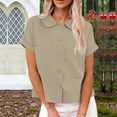thumbnail image 2 of Womens Cute Tops 2026 Dressy Short Sleeve Blouses Summer Trendy Tee Shirts Fashion Casual Work Blouses Vacation Outfits Clothes, 2 of 7