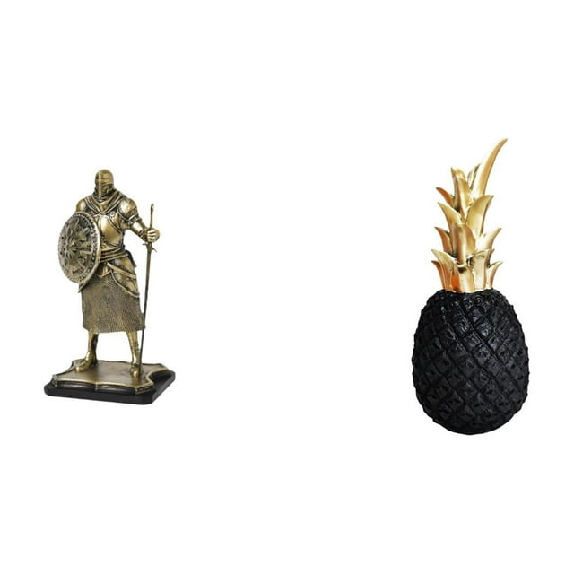 Escultura de piña con forma de caballero europeo. Adorno de escritorio creativo. Figura decorativa para la entrada, la sala de estar, la mesa, la esta