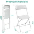 thumbnail image 4 of SUGIFT 6 Pack Plastic Folding Chair Outdoor Indoor White Folding Chairs, 350lbs Capacity, 4 of 8